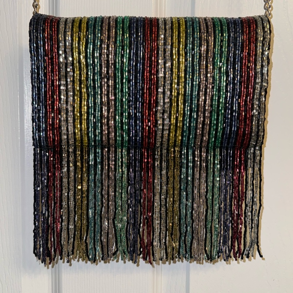 Colorful beaded evening bag